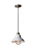 Foto para 100w Urban Renewal Brushed Steel Glossy White A-19 E-26 1-Light Mini Pendant