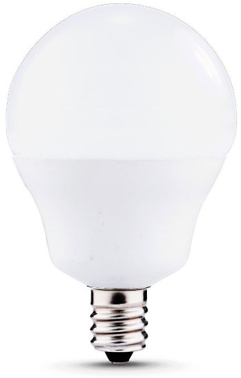 Picture of 5w ≅40w 450lm 30k 120v E12 G14/G16 Globe for Vanity MIrror Non-Dimmable WW LED Light Bulb