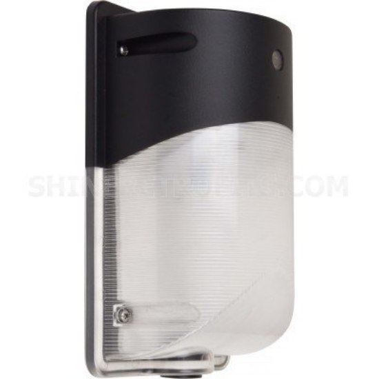 Picture of 13w ≅75w 1047lm 50K 120v 8½" Photocell Inc. IP65 Outdoor CW LED Security Wall Light