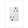 Foto para 15a adorne White Tamper Resistant Plus-Size 3-Module Duplex Outlet