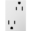 Foto para 15a adorne White Tamper Resistant Plus-Size 3-Module Duplex Outlet