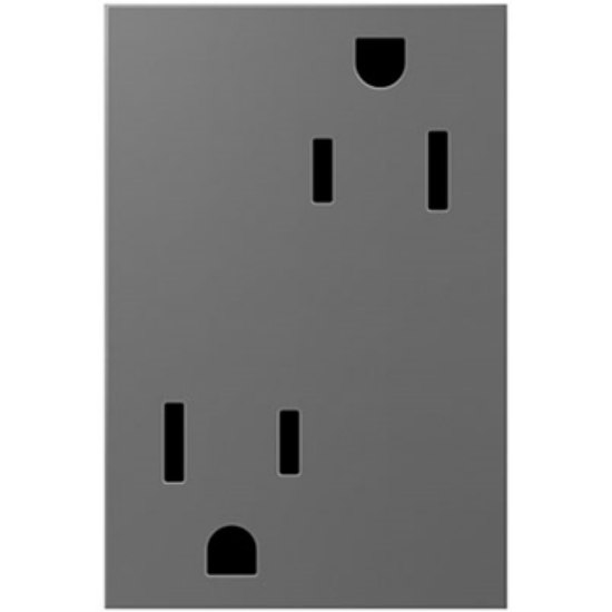 Picture of 15a adorne Magnesium Tamper Resistant Plus-Size 3-Module Duplex Outlet