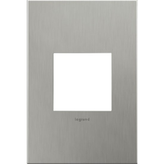 Foto para adorne Cast Metals Brushed Stainless Steel 1-Gang 2-Module Wall Plate