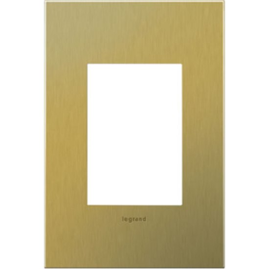 Foto para adorne Cast Metals Brushed Brass 1-Gang+ 3 Module Wall Plate