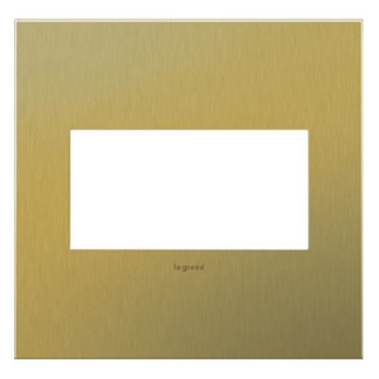 Foto para adorne Cast Metals Brushed Brass 2-Gang Wall Plate