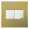 Foto para adorne Cast Metals Brushed Brass 2-Gang Wall Plate