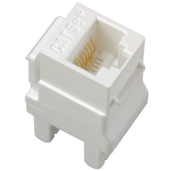 Picture of adorne Keystone White Ethernet Cat5e RJ-45 Data/Phone Jack Insert