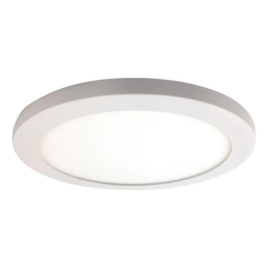 Foto para 12w 800lm 30k 120v 5½" Disc White Acrylic SSL Dedicated LED Damp Location White Dimmable Round WW LED Flush Mount