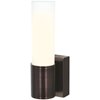 Foto para 18w Aqueous 2G11 FT18DL Fluorescent Damp Location Oil Rubbed Bronze Opal Wall Fixture (CAN 5.9"x4.25"x0.75")