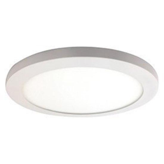 Foto para 15w 1100lm 30k 120v 9½" Disc White Acrylic SSL Dedicated LED Damp Location White Dimmable Round WW LED Flush Mount