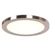 Picture of 15w 1100lm 30k 120v 7½" Disc Brushed Steel Acrylic SSL Dedicated LED Damp Location White Dimmable Round WW LED Flush Mount