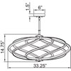 Foto para 56w (8 x 7w) 4760lm 14¾" 30k Vortex SSL 85CRI LED Brushed Steel WW LED Pendant