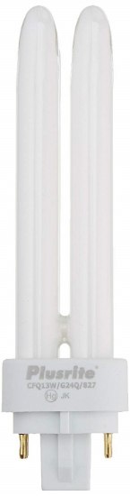 Foto para 13w 5.4" 27k 900lm G24Q-1 SW CFL T4 Quad Double Tube