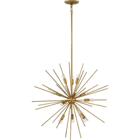 Picture of 60w Chandelier Tryst CAND Burnished Gold Stem Hung Pendant