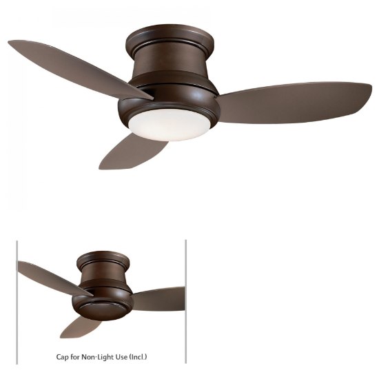 Foto para 76w SW Flush Mount Ceiling Fan Oil Rubbed Bronze LED White Opal