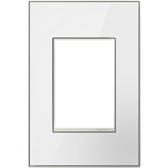 Foto para adorne Real Materials Mirror White 1-Gang+ 3-Module Wall Plate