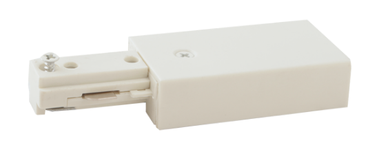 Picture of White Live Feed End Connector