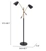 Picture of 80w (2 x 40w) Tanner Matte Black & Brass E12 G50 2-Light Floor Lamp