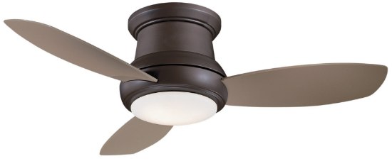 Foto para 58.7w SW 44" Led Flush Mount Ceiling Fan Oil Rubbed Bronze White Opal Glass