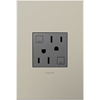 Foto para 15a adorne Magnesium 2-Module Size Tamper Resistant GFCI Duplex Outlet