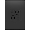 Foto para 15a adorne Graphite 2-Module Size Tamper Resistant GFCI Duplex Outlet