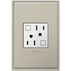 Picture of 15a adorne White 2-Module Size Tamper Resistant GFCI Duplex Outlet