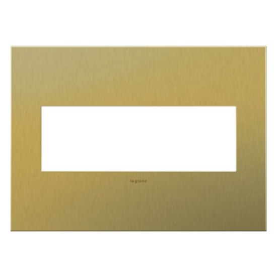 Foto para adorne Cast Metals Brushed Brass 3-Gang Wall Plate