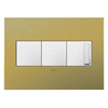 Picture of adorne Cast Metals Brushed Brass 3-Gang Wall Plate