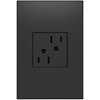 Foto para 15a adorne Graphite 2-Module Tamper Resistant Duplex Outlet