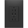 Picture of 15a adorne Graphite Tamper Resistant USB Plus-Size Combo Duplex Outlet