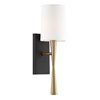 Foto para 60w 18½" Trenton Aged Brass and Black Forged 1-Light E12 Candelabra Wall Sconce