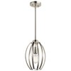 Picture of 75w 8" Tao Brushed Nickel Med A19 1-Light Pendant