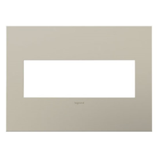 Foto para adorne Cast Metals Satin Nickel 3-Gang Wall Plate