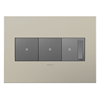 Foto para adorne Cast Metals Satin Nickel 3-Gang Wall Plate