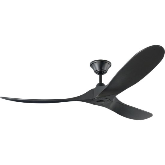 Foto para 27w 60" Maverick Matte Black with Black Blades 3-Blade Indoor/Outdoor Ceiling Fan