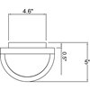 Picture of 60w Nevis E-26 A-19 Incandescent Bronze Ribbed Frosted Marine Grade Wet Location Bulkhead (OA HT 10.5) (CAN 4.6"x4.6"x0.5")