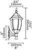 Picture of 15½ 100w Farole Black E26 A19 Sconce