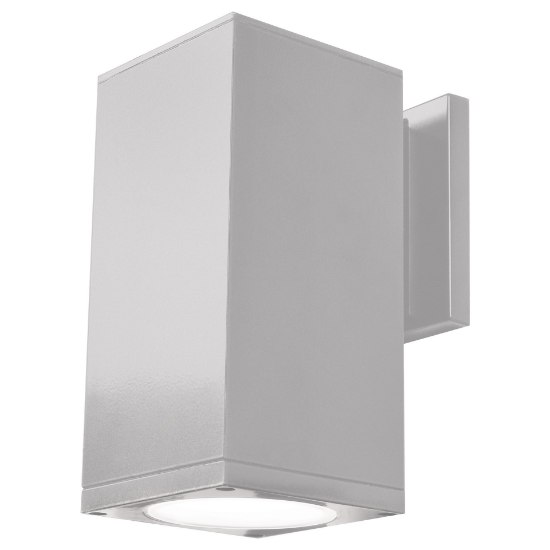 Foto para 8" 15w Bayside Satin Square Cylinder Marine Grade SSL WW LED Outdoor Wall Sconce