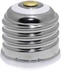 Picture of E-12 (Candela/CA-11) to E-26 Medium Edison Screw White Socket Adapter