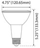 Picture of 15w ≅100w 1200lm 40k 90cri 120v E26 PAR38 Dimmable Wet NW LED Light Bulb