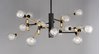 Picture of 49" Parallel Black/Gold 16-Light G9 WW LED Pendant