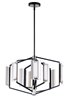 Foto para 22" Reflect Black/Polished Nickel 8-Light LED Pendant