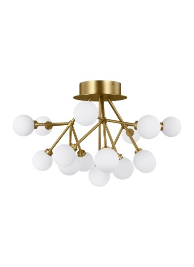 Foto para 25" Mara Aged Brass LED Flush Mount