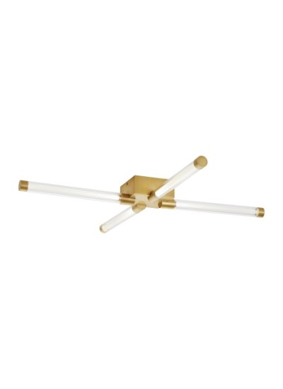 Foto para 28" Kelly Wearstler Phobos Natural Brass LED Flush Mount