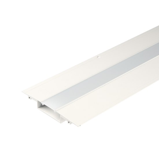 Foto para 8' InvisiLED Matte White Powder Linear Symmetrical Recessed Tape Light Aluminum Channel