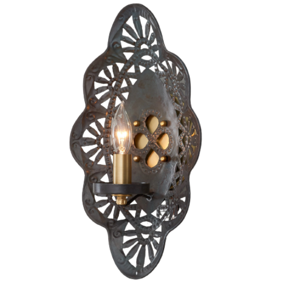 Foto para 9" Feleena Brass Aged Iron E12 Small Sconce