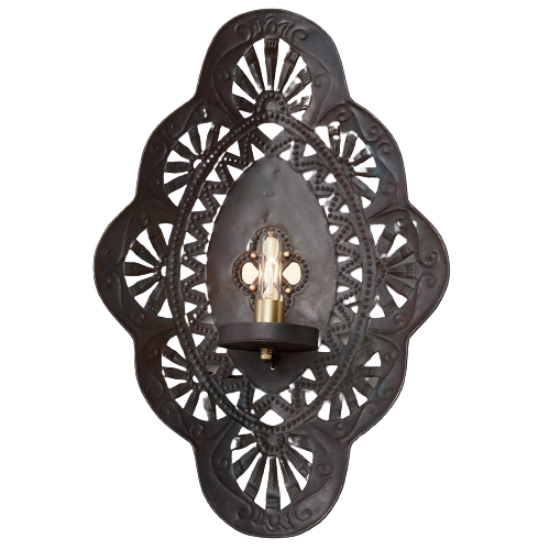 Picture of 19½" Feleena Brass Aged Iron E26 Large Sconce