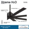 Picture of 51w 65" Xtreme H2O 8-Blades Coal Outdoor Ceiling Fan