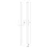 Picture of 37" Vega Brushed Nickel Frosted Acrylic LED Linear Wall Sconce