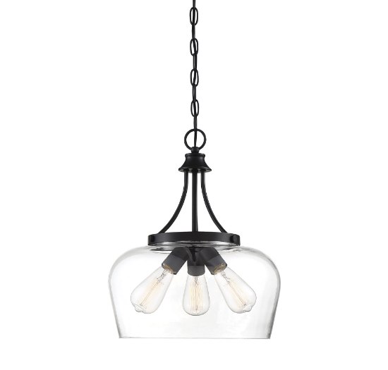 Picture of 15" Octave Black 3-Light E26 Pendant